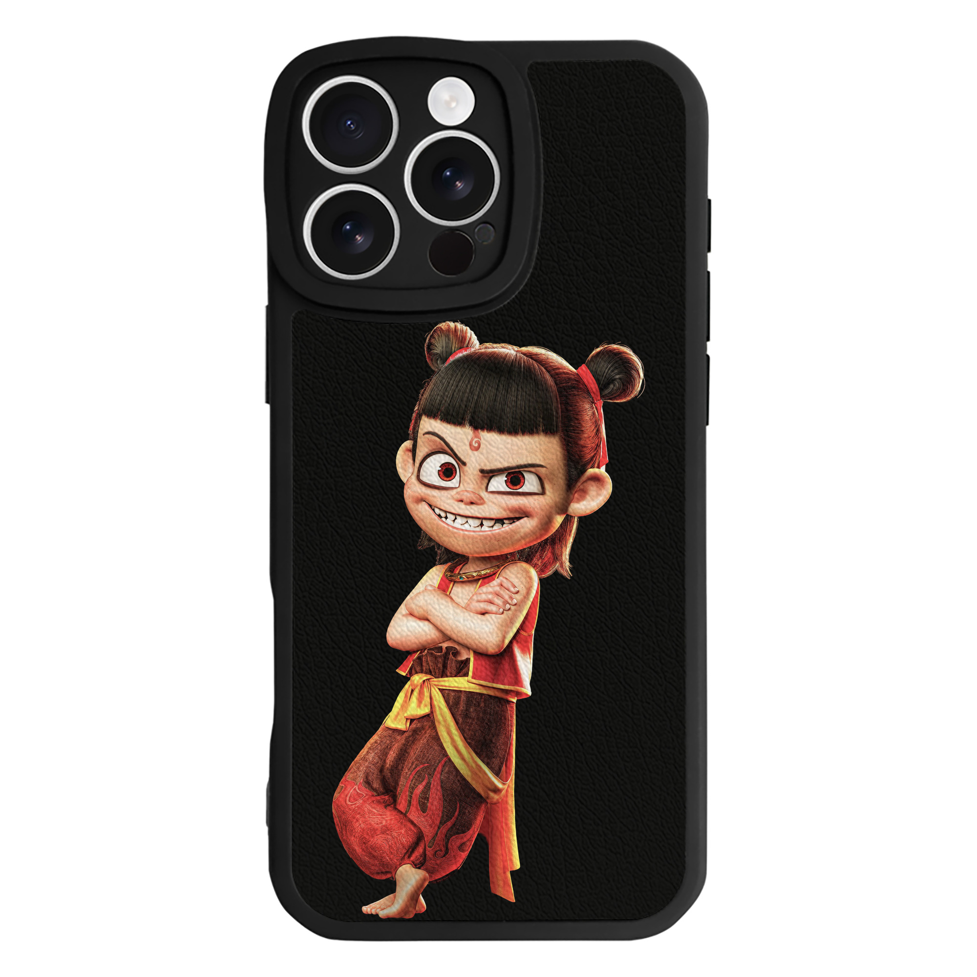 （画像用） Ne Zha 2 ナタ 魔童の大暴れ 【iPhone 16シリーズ対応】シリコンスマホケース（レザー調） 材質：シリコン